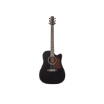 WALDEN WAD640CEB-B-W  Steel String Guitar, Dreadnought, solid top, black gloss, cutaway, EQ,bag